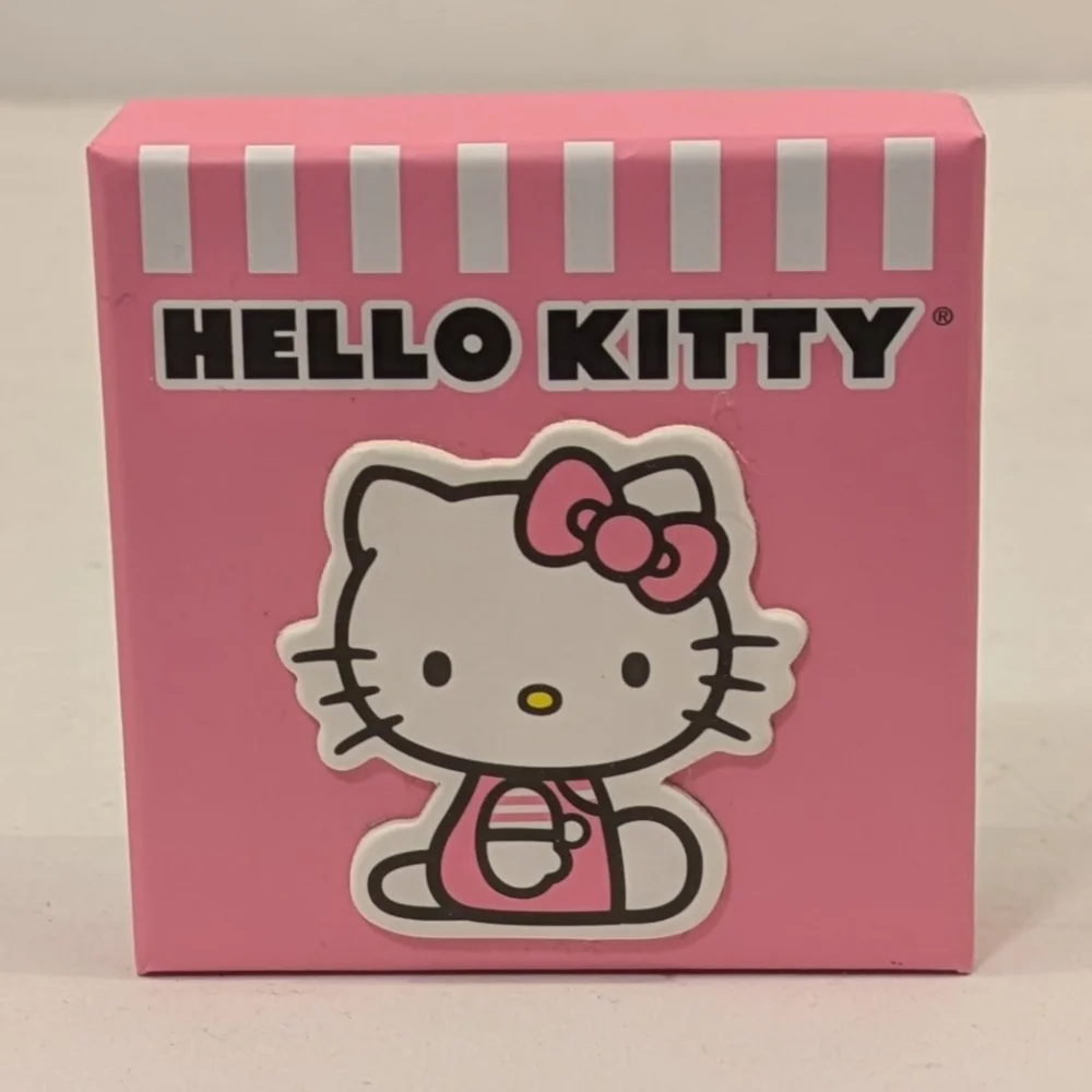 Hello Kitty Cupcake Pendant with Chain NIB Silver Plated